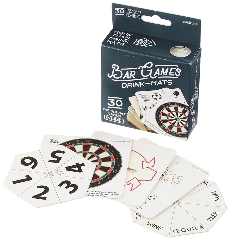 Suck UK - 30 Bar Games Beer Mats | 60 Novelty Drinking Games | Card Game Coaster Set | Party Game Gifts | Bar Accessories | Stag Do Accessories - Image 1